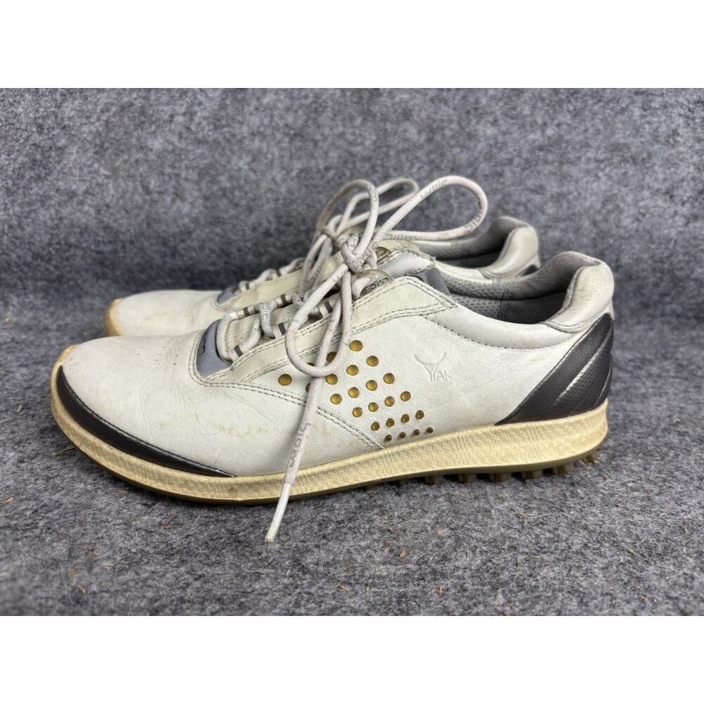 Ecco Biom Yak Shoes Women's 36 Gray Leather Golf Spikeless Comfort Grip‎ Outdoor